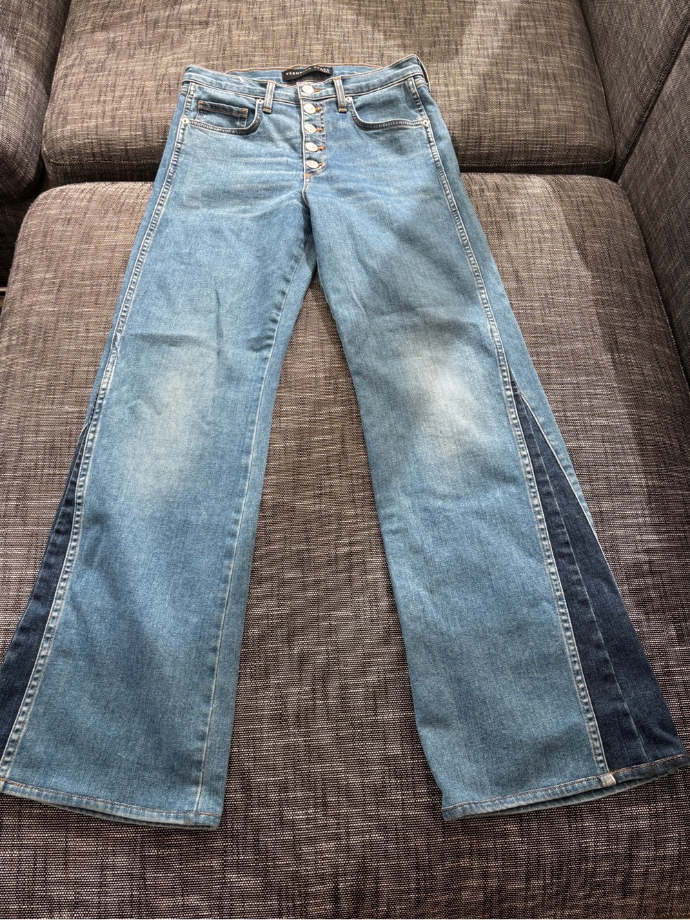 Veronica Beard Two-Tone Flare Jeans - Size 29/8